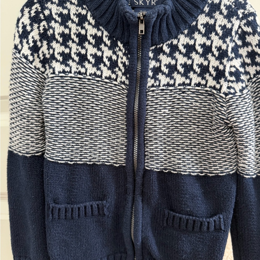 Sky Blue and White Kids Sweater